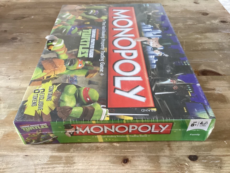 TEENAGE MUTANT NINJA TURTLES MONOPOLY   HASBRO 2013   SEALED  STOCKROOM FIND - Image 3 of 4