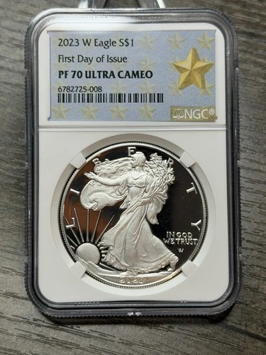 2023-W PF70 American silver Eagle First Day Of Issue NGC