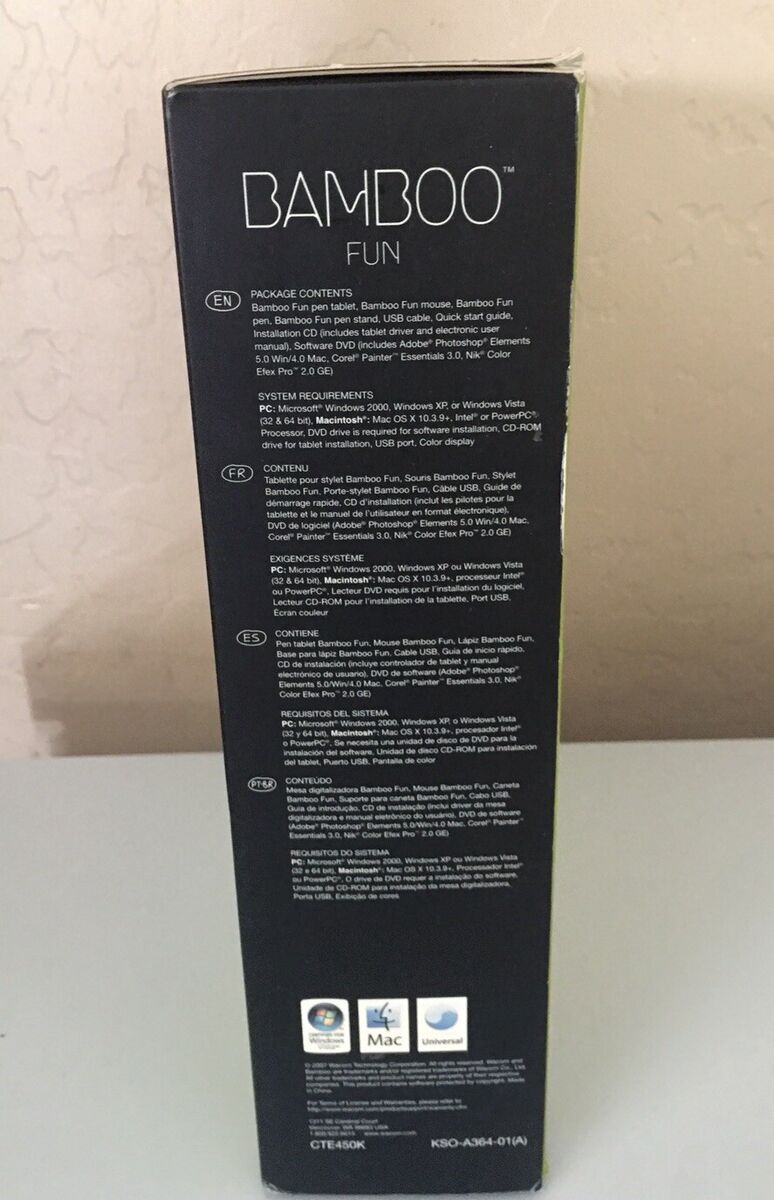 Wacom Bamboo Fun Tablet Cte-450 Pad Only A2 for sale online Wacom Bamboo Fun Tablet Cte-450 Pad Only A2 for sale online