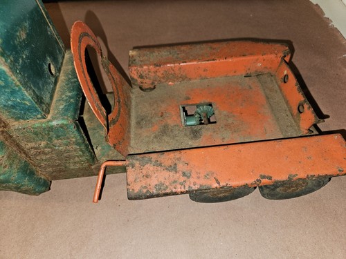 Struco Dump Truck Pressed Steel Red And Green Parts Car - Picture 3 of 12