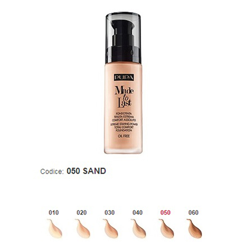 PUPA MILANO MADE TO LAST FONDOTINTA TENUTA ESTREMA SPF10 OIL FREE N° 050