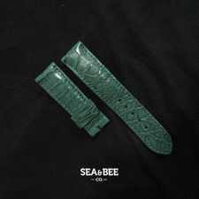 Genuine Crocodile Leather Watch Strap Watch Band Seaweed Green 18 20 22 24 mm
