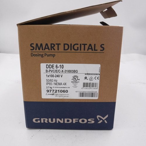 Grundfos DDE 6-10 Digital Dosing Pump 97721060 B-PVC/E.C-X-31I003BG
