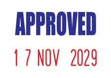APPROVED Date Stamp Small, Self-Inking Office Dater Stamps 13 colour Options 