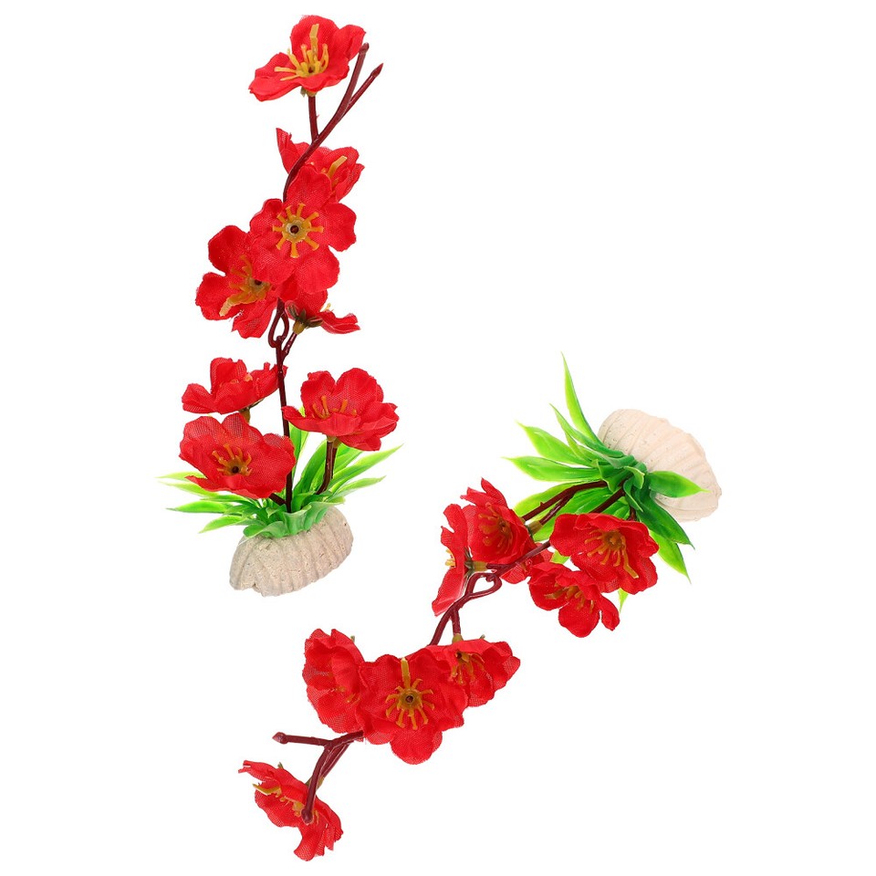 2 Pcs Decor Faux Floral Decorative Flowers Decorate Accessories eBay