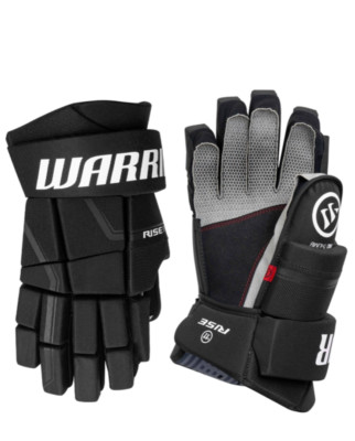 New Warrior Rise Gloves Black Senior Sr. Ice Roller Hockey Gloves 14 