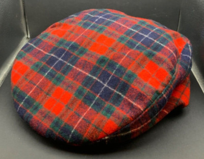 Pendleton USA Plaid Virgin Wool Newsboy Cabbie Hat Driving Cap  Large Red NWT Red Pendleton Newsboy Caps for Men for sale | eBay main image 4