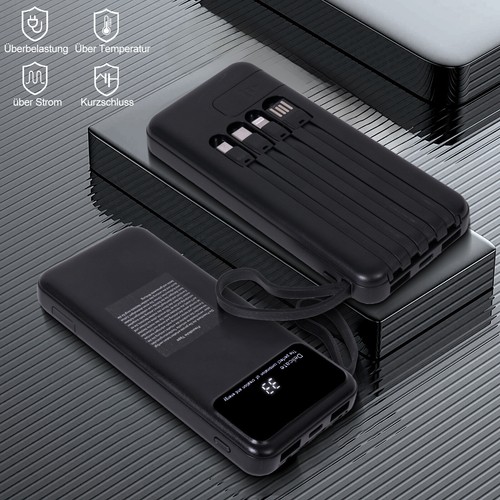 100000mAh Power Bank Tragbar Schnellladegerät Externer Batterie Ladegerät Handy