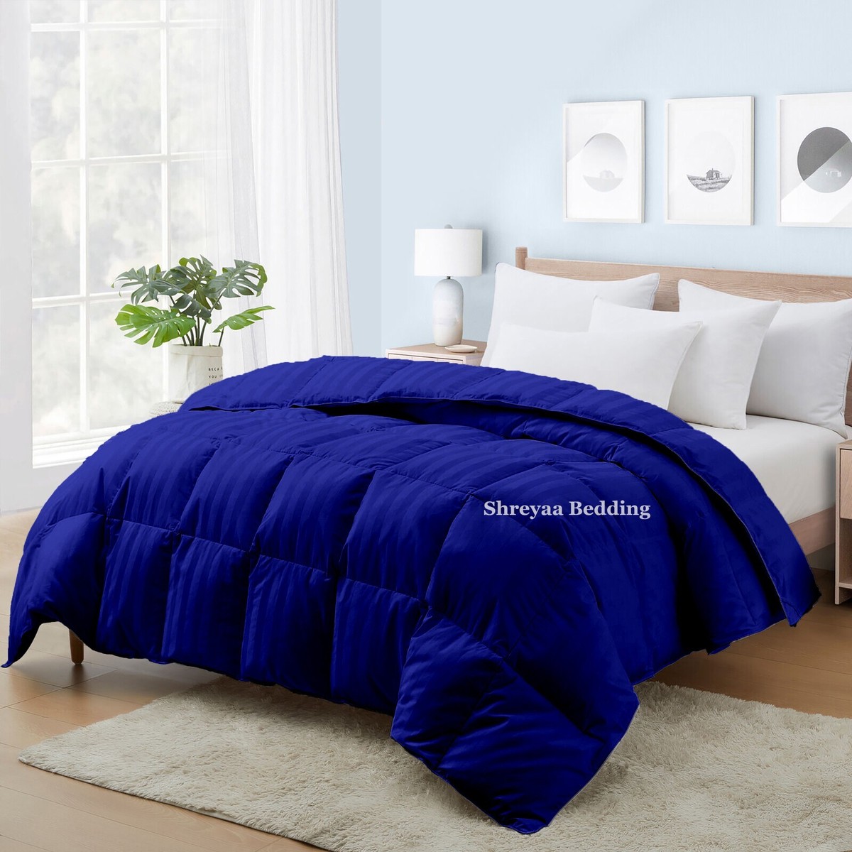 Branded Down Alternative Comforter+Sheet Set Twin XL Size Royal