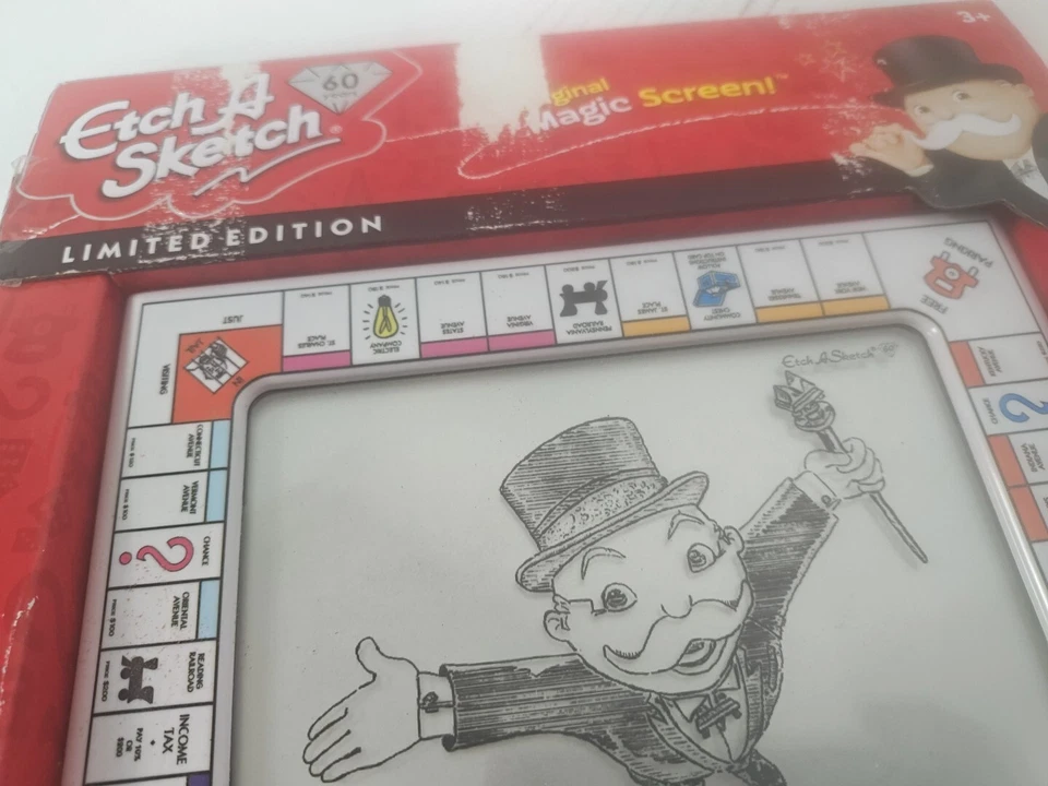 ETCH A SKETCH Monopoly Handheld Game Spin master Drawing Hasbro Board Game - Image 3 of 3