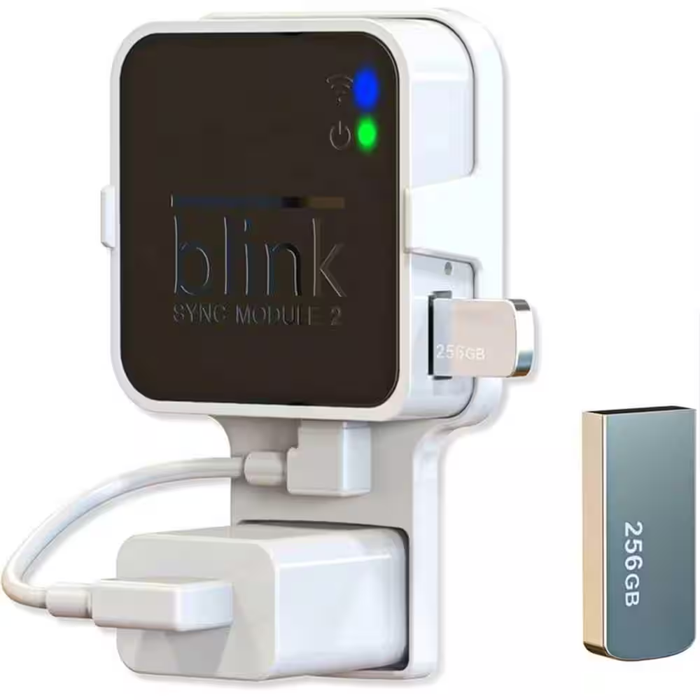 256GB USB Flash Drive with Sync Module and Outlet Mount for Local Video Storage-image