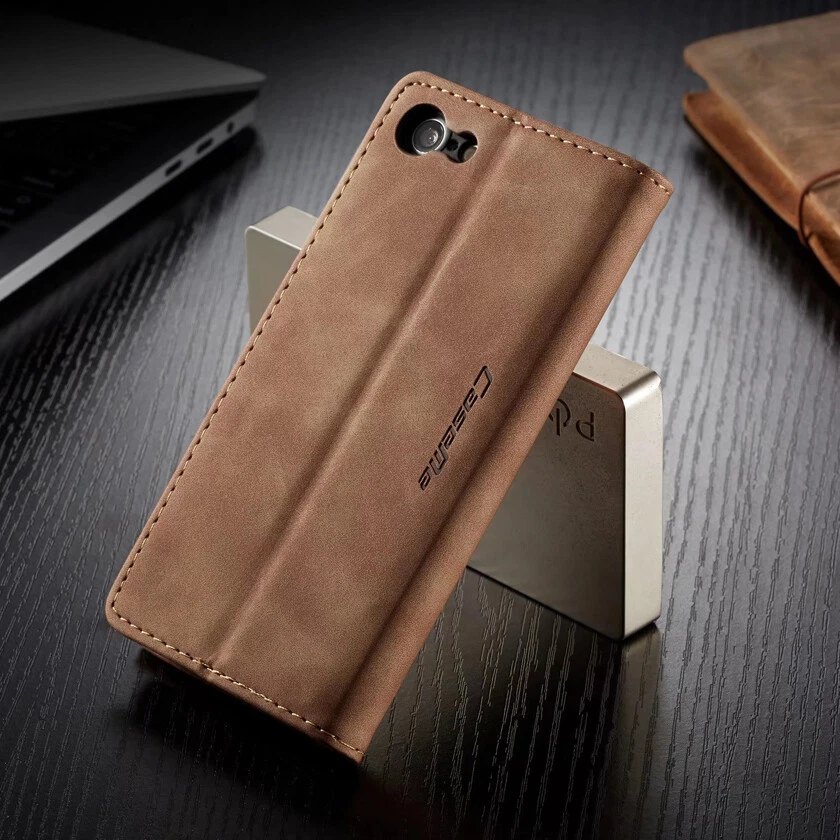 Magnetic Wallet Case Leather Flip Cover for iPhone 16e/15/14/13/12/11 XR SE 7 8 - Image 4 of 4