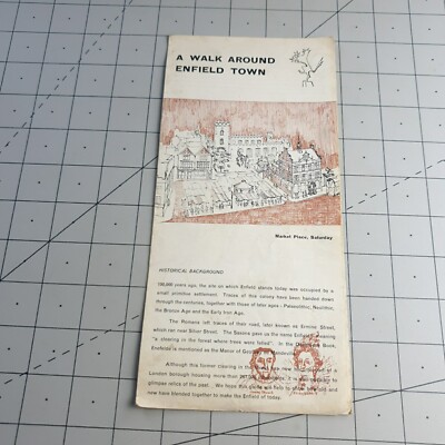 A Walk Around Enfield Town Vintage Pamphlet Leaflet