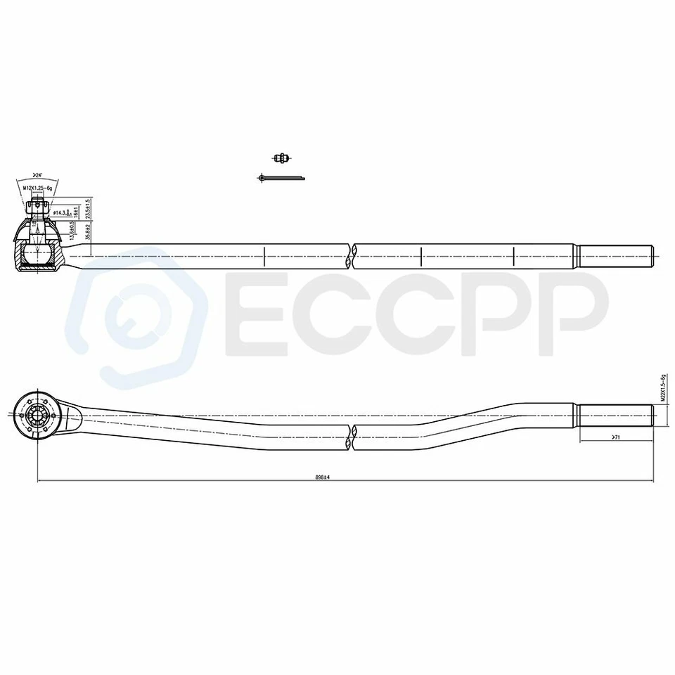 10 piezas para Jeep Grand Cherokee 1993-1997 1998 rótulas extremos de varilla de amarre brazo Pitman Foto 4 de 4