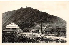 Giant Mountains Schneekoppe 1605 M Above Sea Level Postcard AK 1933