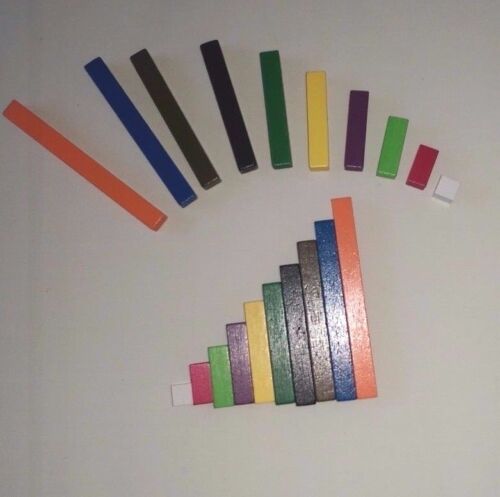 Cuisenaire type wooden rods  (NEW 74 rods for maths teaching/learning bar model) - Picture 1 of 3