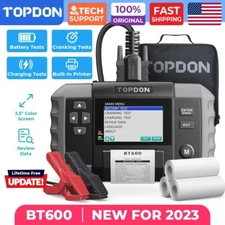 TOPDON BT600 Car Battery Tester Lead-Acid Batteries AGM GEL EFB 100-2000CCA US