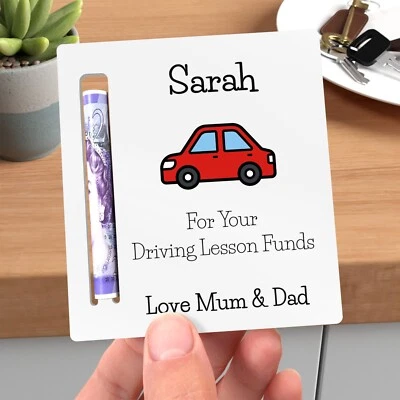 BEECREATIVEDESIGN Driving Lesson Gift 17th Birthday Gift For Boy Girl Son Daughter Money Holder