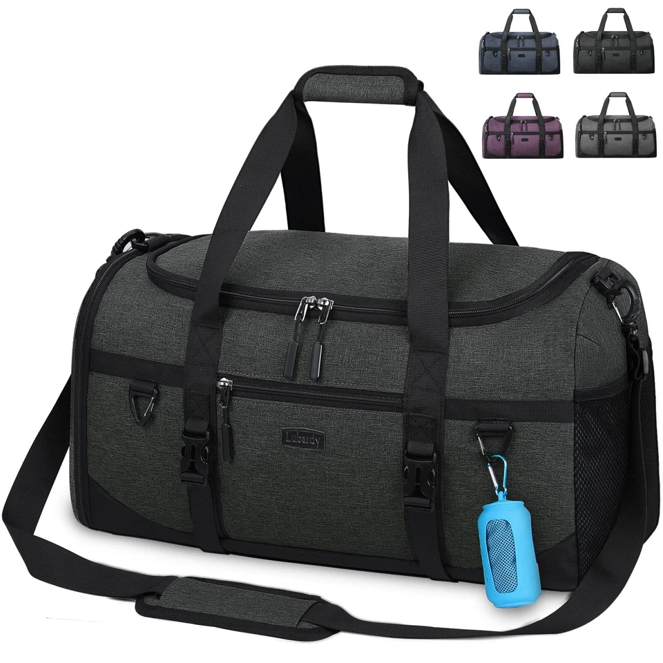 LUBARDY Sporttasche Reisetasche Groß 40L Wasserdicht mit Sporthandtuch Schuhfach Nass...