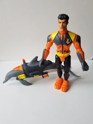 Figurine Articulée ACTION MAN Surf Patrol Axel & Dauphin - HASBRO 2005 - vintage - Photo 1/4