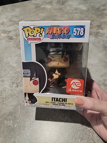 Funko POP!  ITACHI  #578  Naruto Shippuden  AE  Exclusive Sticker  - Brand New