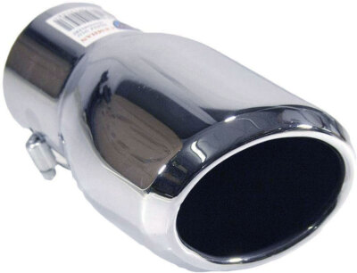 Auspuffblende Endrohr Edelstahl Universal Oval Chrom Sport Tuning Optik