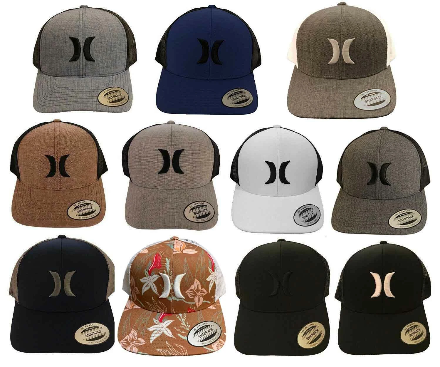 HURLEY SNAPBACK YUPOONG Icon QT Trucker Mesh Hat Cap