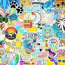Cute Vsco Stickers 200pc for Hydro Flask,Vsco Girls Stuff,Cute Waterproof Trendy