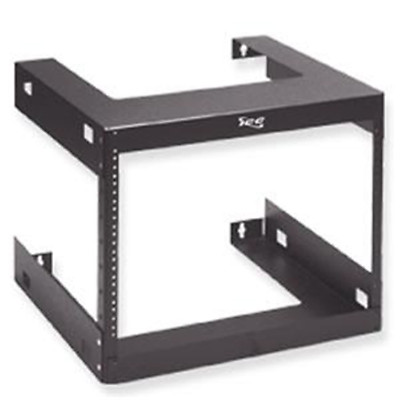Wall Mount Rack with 8 Rack Mount Spaces (8U) - Heavy-Duty 19'' Open Frame Server