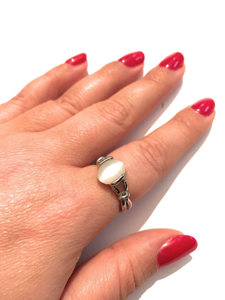 Twilight Anello Bella Swan Ispirato Pietra di Luna Edward Cullen Nichel Free  - Immagine 4 di 4