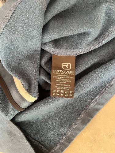 ORTOVOX MERINO INSIDE HOODY FULL ZIP BLUE FLEECE JACKET WOOL MENS SIZE M - Picture 12 of 17