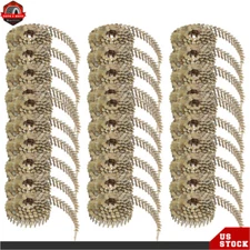 3600Pcs 7/8"×0.12" SMOOTH GALVANIZED COIL ROOFING NAILS 3/8" Head Diameter