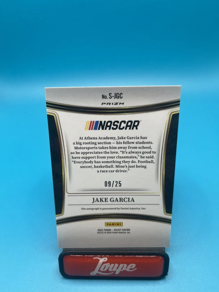 Jake Garcia 2024 Panini Select Signatures Tie-Dye Auto RC 9/25 #S-JGC - Image 3 of 3