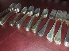 100 Pc EKCO Eterna Royal Coventry Stainless Flatware Set  Beaded Edge Japan WOW