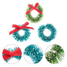 30 Pcs Christmas Crafts Wreaths Christmas Tree Wreath Small Christmas Wreath