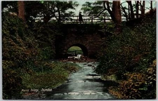 Mains Bridge Dundee Scotland Bridge Over Steam Scenic Vintage Postcard