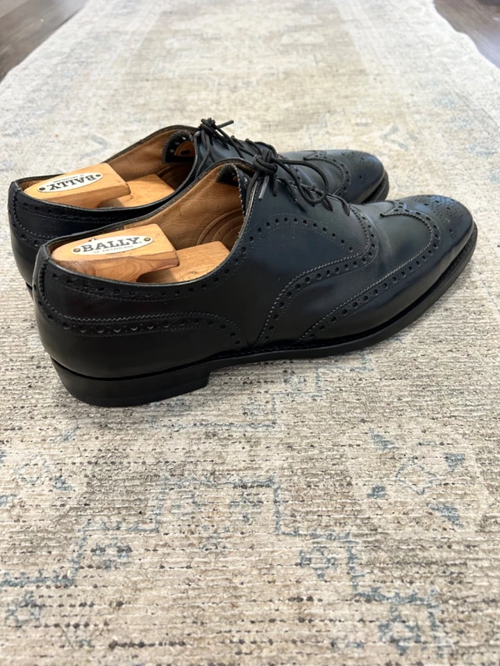 Church’s Custom Grade Chetwynd black leather wingtips dress shoes 11 - Image 4 of 4