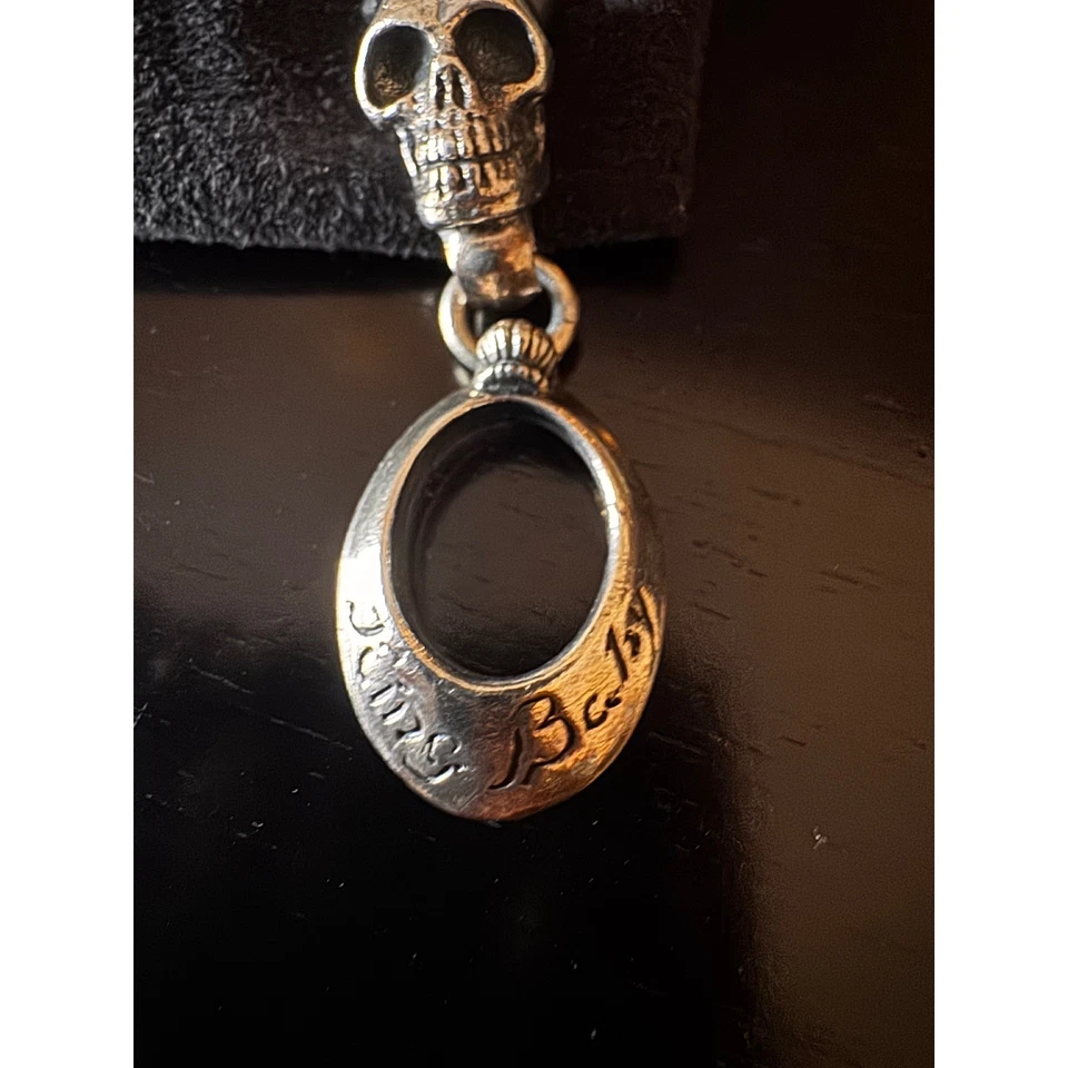 Pulsera King Baby Plata Esterlina Calavera Cadena Palanca Hombres Joyería Gótica Roca L Foto 4 de 4