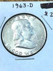 1963-D Benjamin Franklin Half Dollar Higher Grade AU/BU