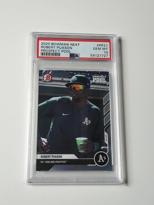 Topps Bowman Next 2020 Robert Puason Oakland A's Prospect Pool MLB PSA 10