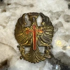 WW2 Era Spanish Franco Tank Corps Cap Helmet Insignia Civil War Military Badge