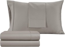 Izod Sateen Silky 4Pc Full Size Bed Sheet Set Deep Upto 17 Feel Long-Staple