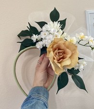 Kentucky Derby Floral Headband Party Wedding Cocktail Handmade