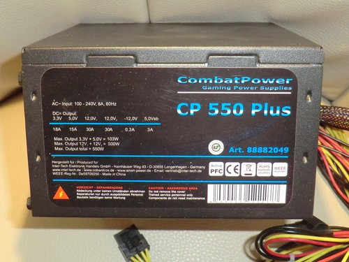 PC Combat Power Netzteil CP-550W inkl. Netzanschlusskabel