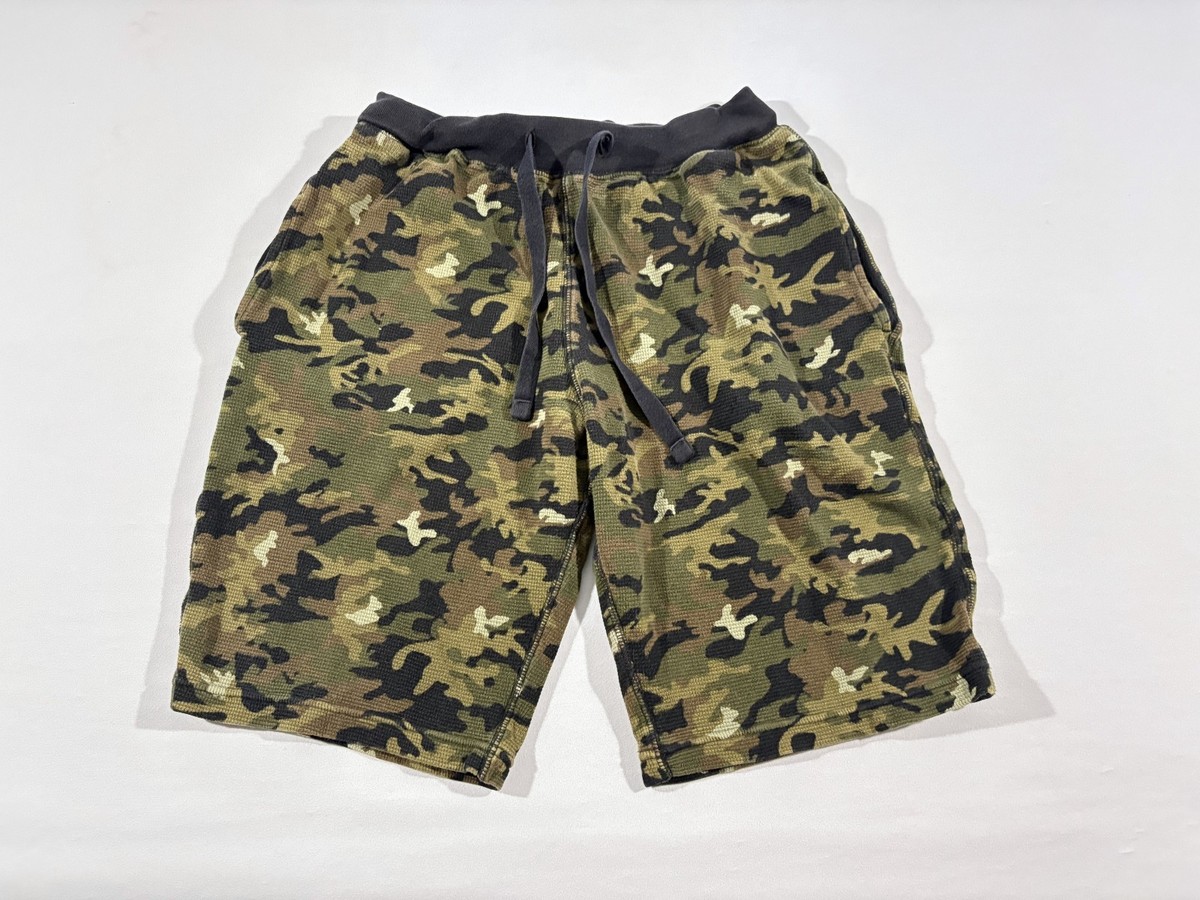 パンツ IGUSA SUGAR CAMOUFLAGE WAFFLE SHORTS Polo Ralph Lauren Shorts Camouflage Waffle Knit Green Camo Cotton