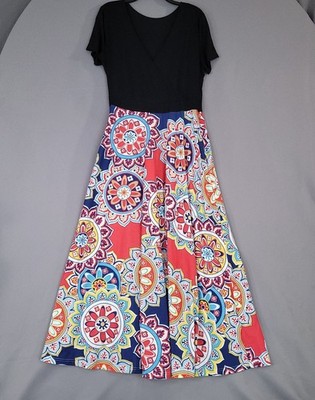 polyester spandex maxi dresses gljltg Women's Casual Flower Print Tiered Maxi Dress with Pockets, Polyester Spandex Lightweight Breathable Summer Winter, Beach Travel Work Party