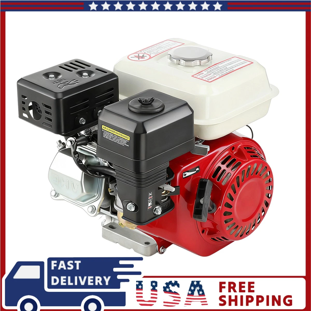 Motor De Gasolina Monocilíndrico 7 HP 210cc - Para Karts, Motos Pequeñas O Maquinaria, Eje De 20mm