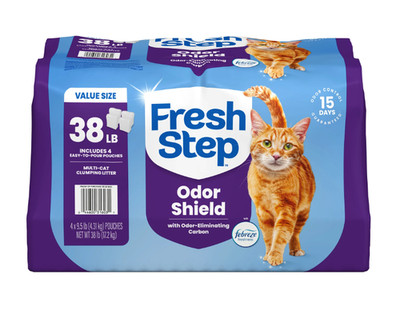 Fresh Step Odor Shield Multi Cat Litter 38lb 4 Pack Febreze Fresh