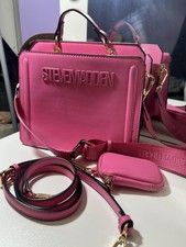 Steve Madden Pink Satchel Top Handle Bag Detachable Adjustable Strap Coin Purse