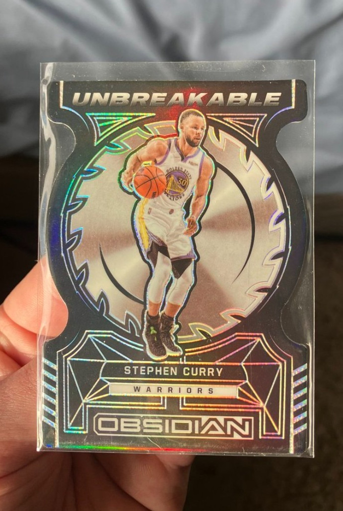 2021-22 Panini Obsidian Stephen Curry Unbreakable Die Cut SSP Insert
